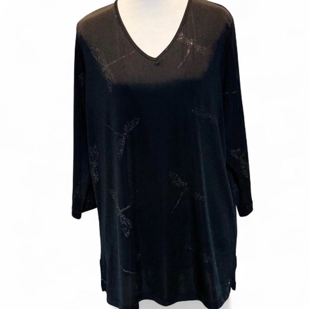 Quacker Factory Dragon Fly Tunic Sz Medium
